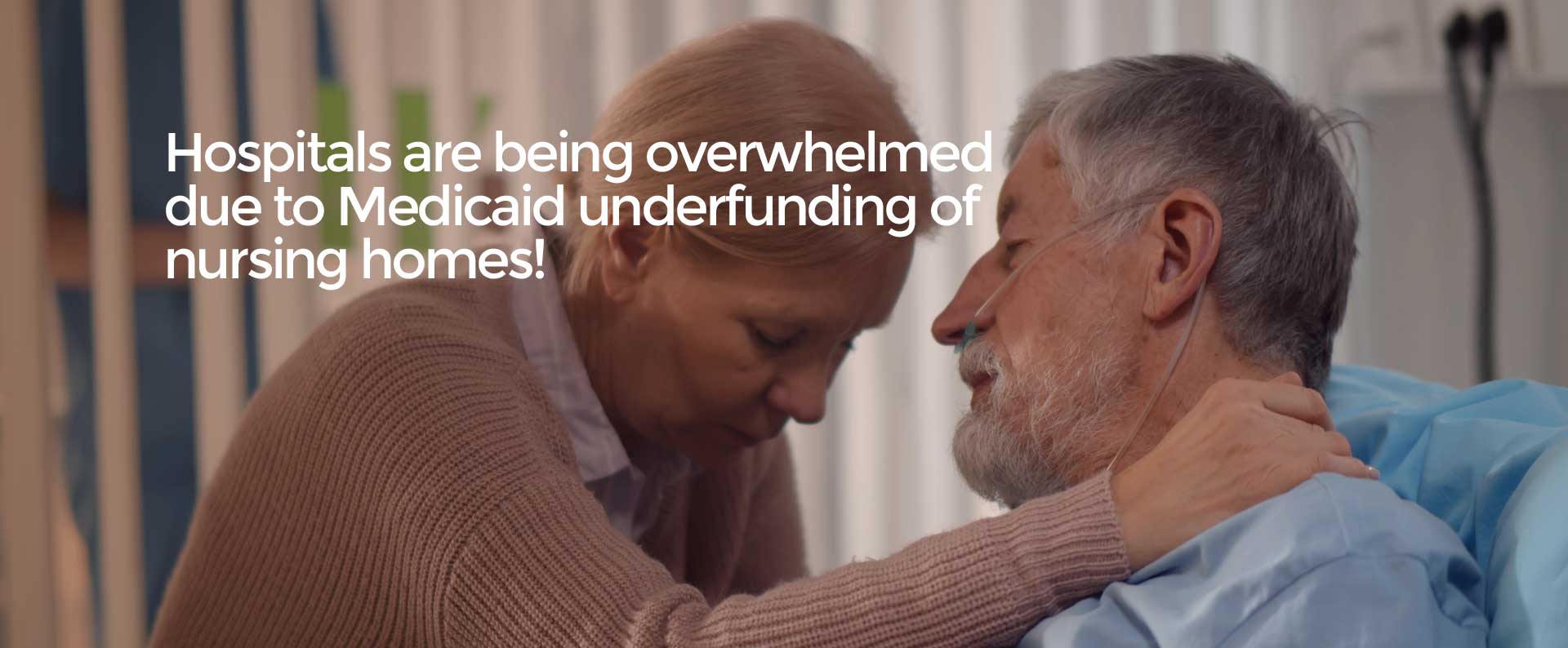 Hospitals are being overwhelmed due to Medicaid underfunding of nursing homes.