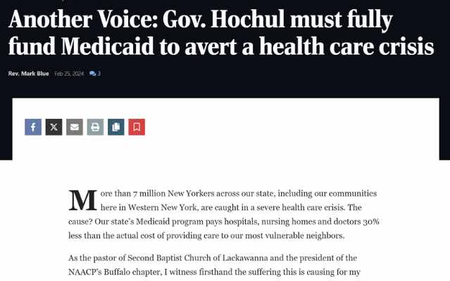 Another Voice: Gov. Hochul must fully fund Medicaid to avert a health care crisis